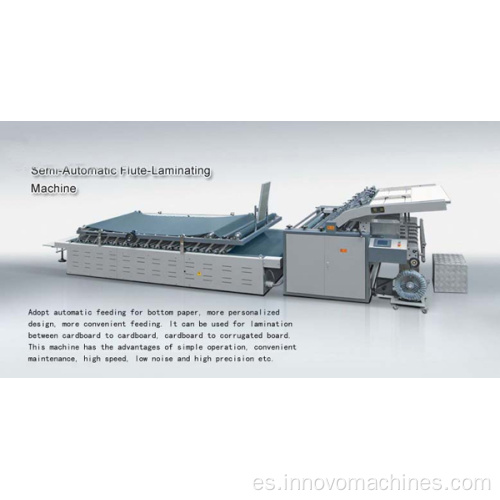 Máquina laminadora de flauta semiautomática